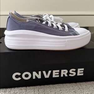 New! Converse Chuck Taylor All Star Move Platform Sneakers - Lavender Ash/ White